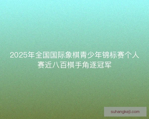 2025年全国国际象棋青少年锦标赛个人赛近八百棋手角逐冠军