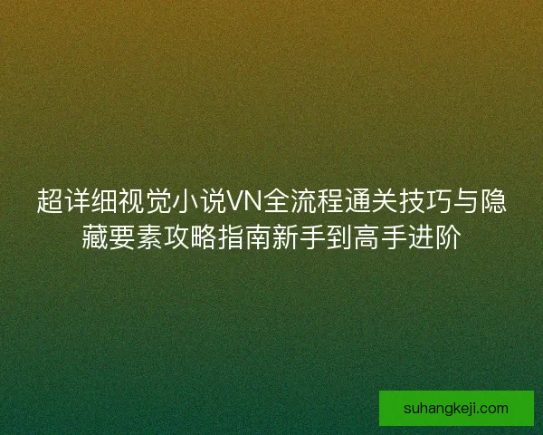 超详细视觉小说VN全流程通关技巧与隐藏要素攻略指南新手到高手进阶